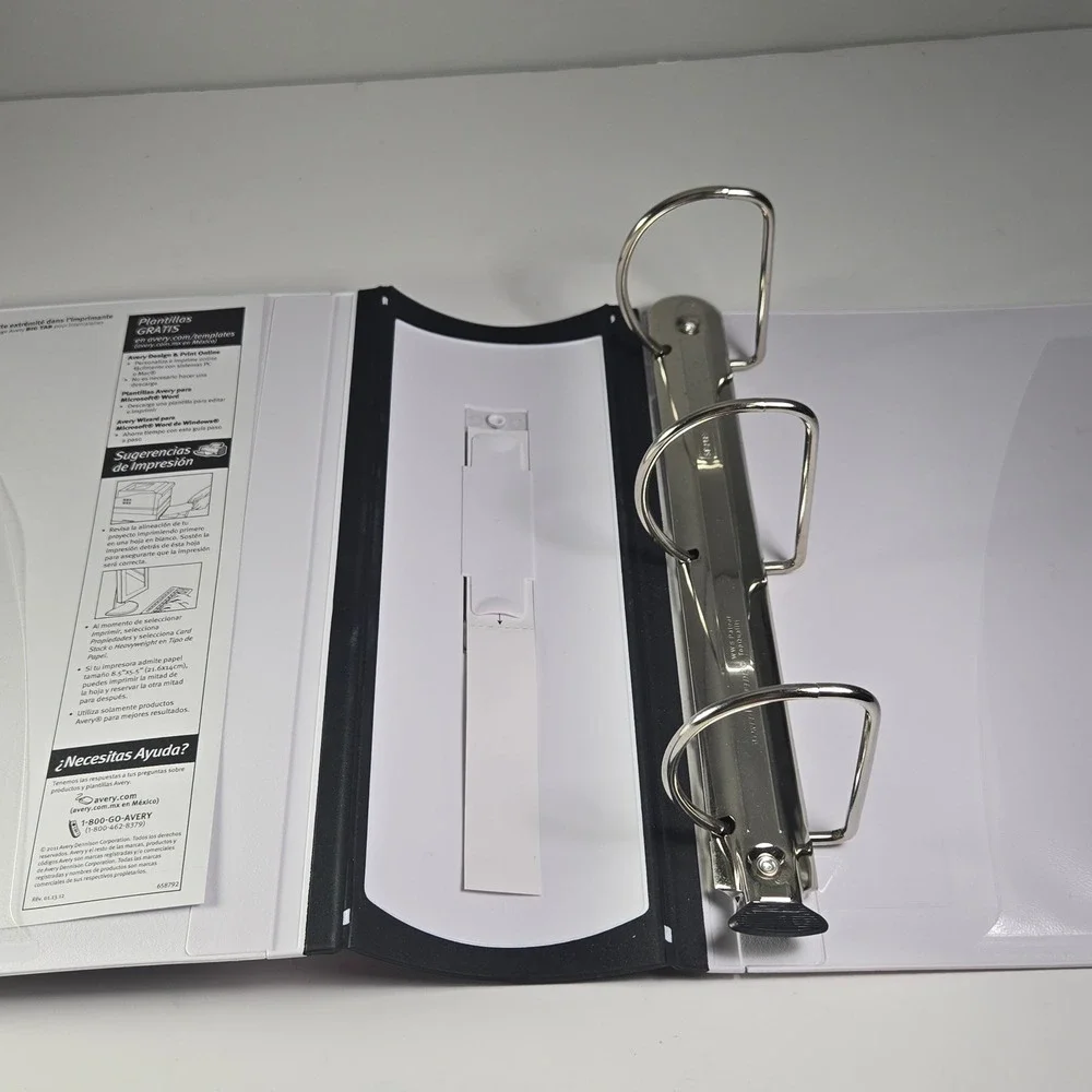 Staples Better Binder 3 Inch Ring White Black Flexible Spine 600 Sheet Capacity
